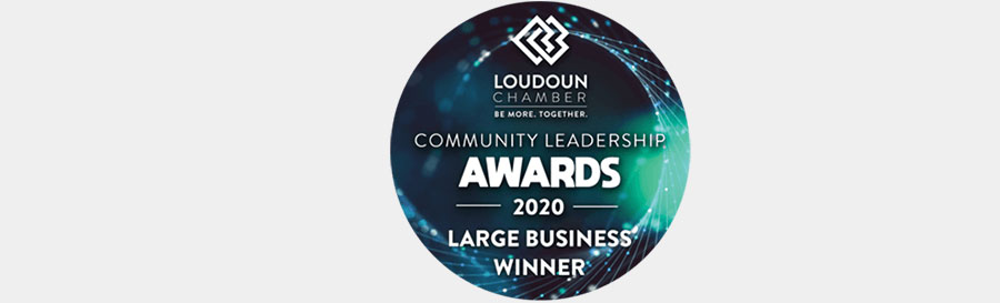 Loudoun Chamber of Commerce, large business winner community leadership awards for 2020